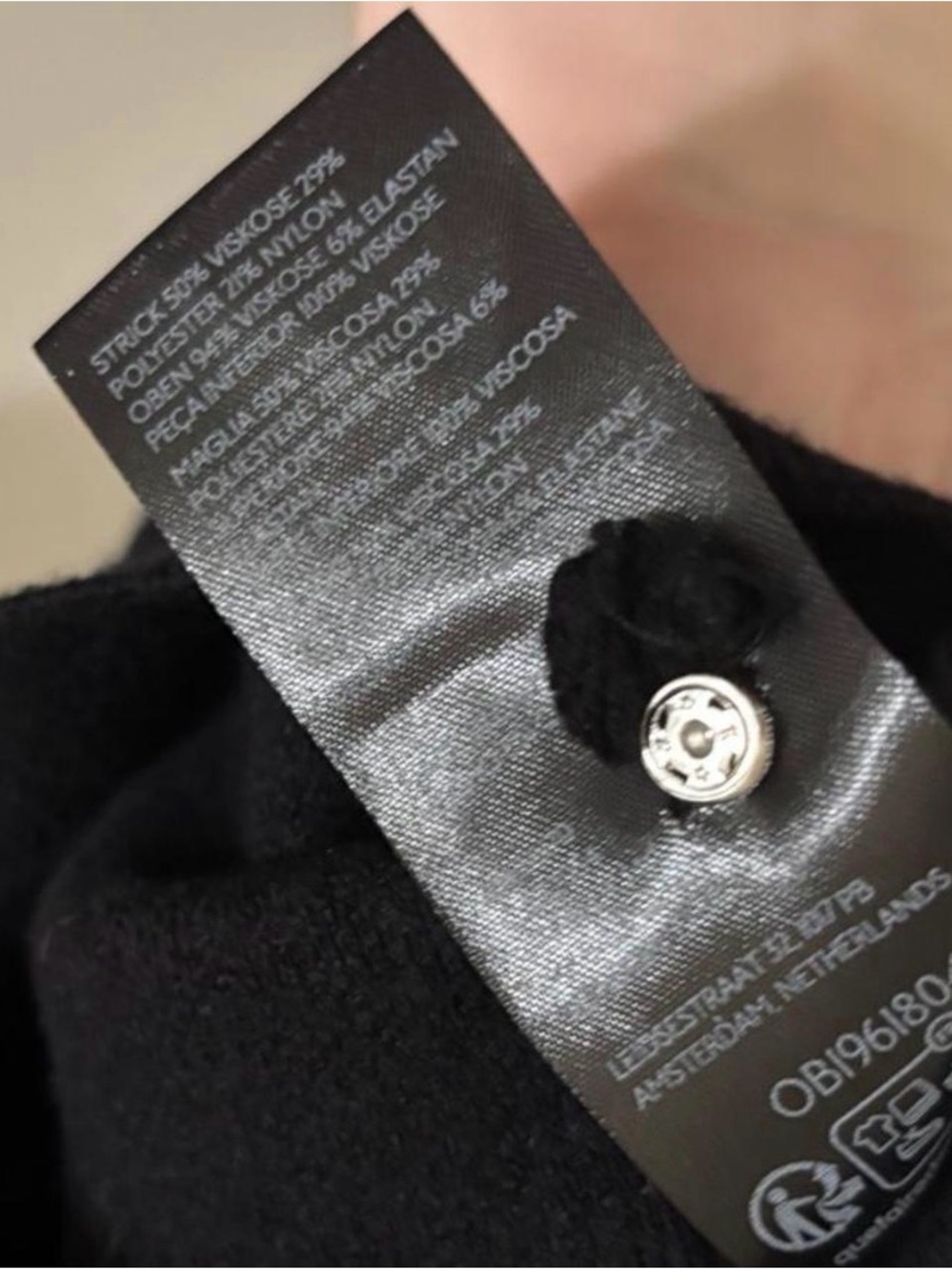 Anthropologie Black Crewneck Sweatshirt with Heart Patch - Picture 5 of 5